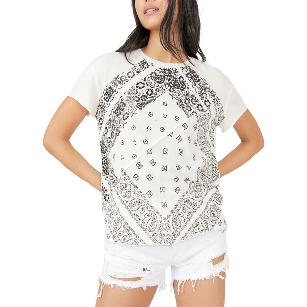 Free People Ivory Bandana Graphic Tee - Picture 4 of 13